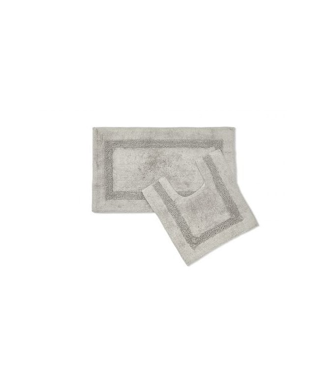 New Edge Blinds Thebes Collection Sparkle Trim 2pc Bathroom Set in Silver