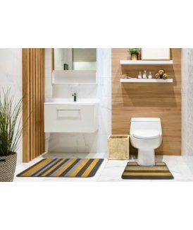 Tricolore Collection Contrast Stripe 2 Piece Set in Ochre