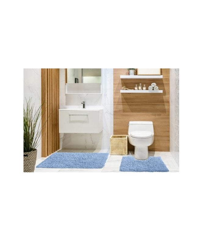 New Edge Blinds Tumble Twist Collection Pure Cotton 2pc Bath set in Blue