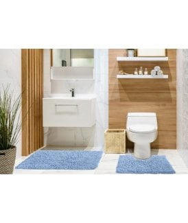 Tumble Twist Collection Pure Cotton 2pc Bath set in Blue