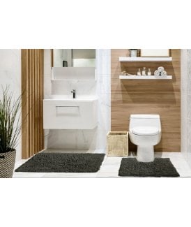 Tumble Twist Collection Pure Cotton 2pc Bath set in Charcoal