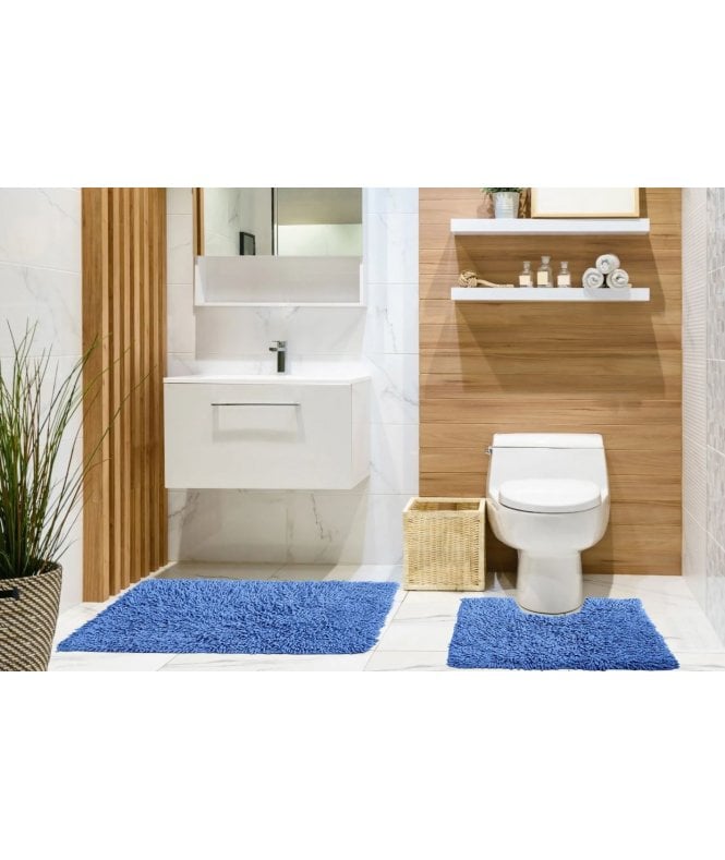New Edge Blinds Tumble Twist Collection Pure Cotton 2pc Bath set in Cobalt Blue