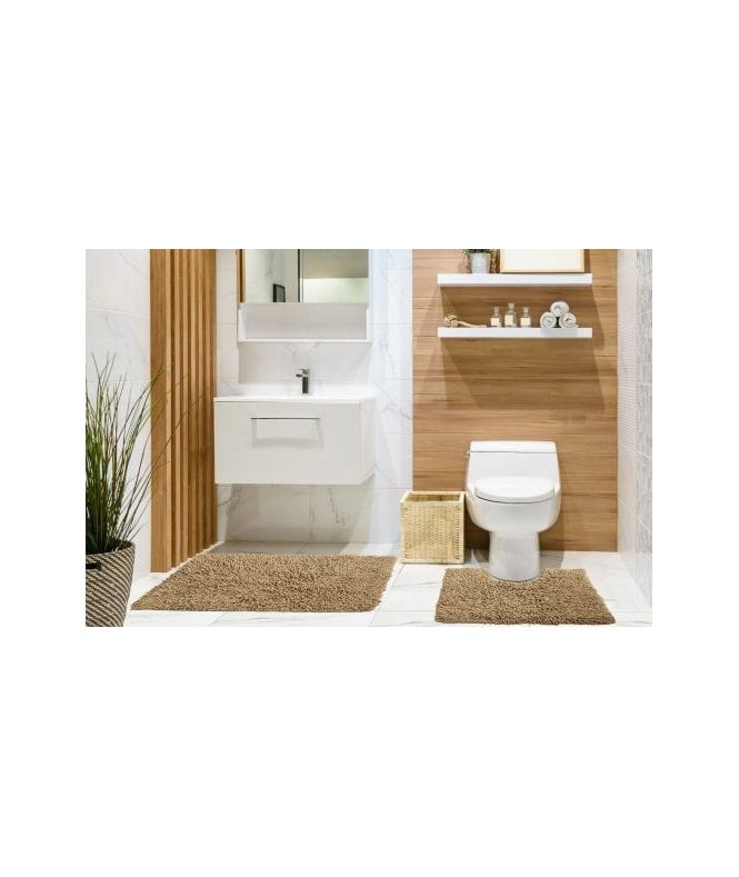 New Edge Blinds Tumble Twist Collection Pure Cotton 2pc Bath set in Coffee