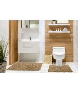Tumble Twist Collection Pure Cotton 2pc Bath set in Coffee