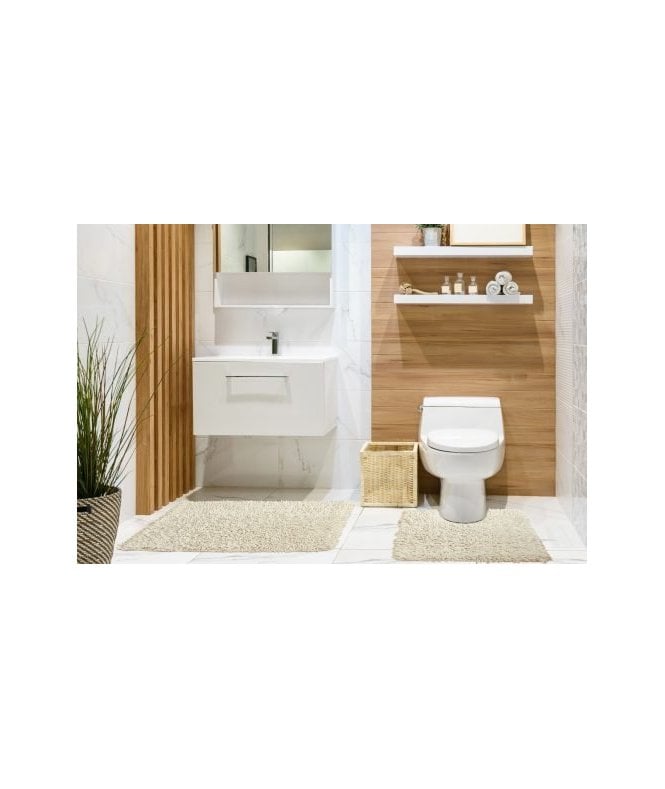New Edge Blinds Tumble Twist Collection Pure Cotton 2pc Bath set in Cream