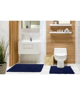 Tumble Twist Collection Pure Cotton 2pc Bath set in Navy