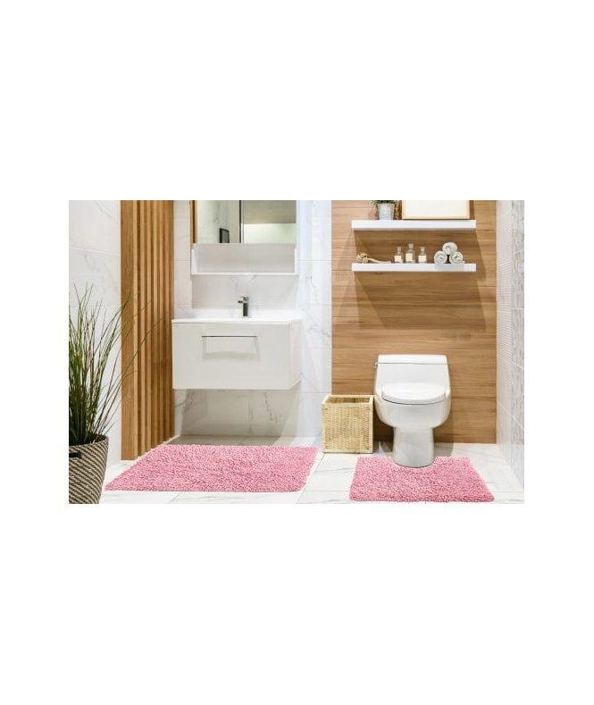 New Edge Blinds Tumble Twist Collection Pure Cotton 2pc Bath set in Pink
