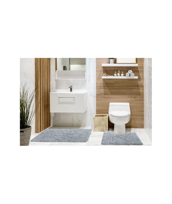 New Edge Blinds Tumble Twist Collection Pure Cotton 2pc Bath set in Silver