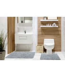 Tumble Twist Collection Pure Cotton 2pc Bath set in Silver