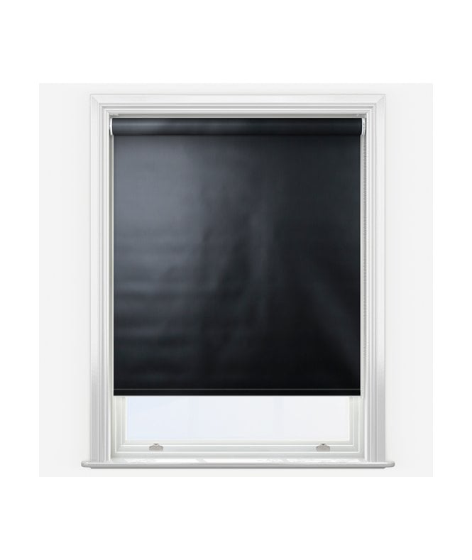 New Edge Blinds United Luxor Black Made to Measure Blackout Roller Blind