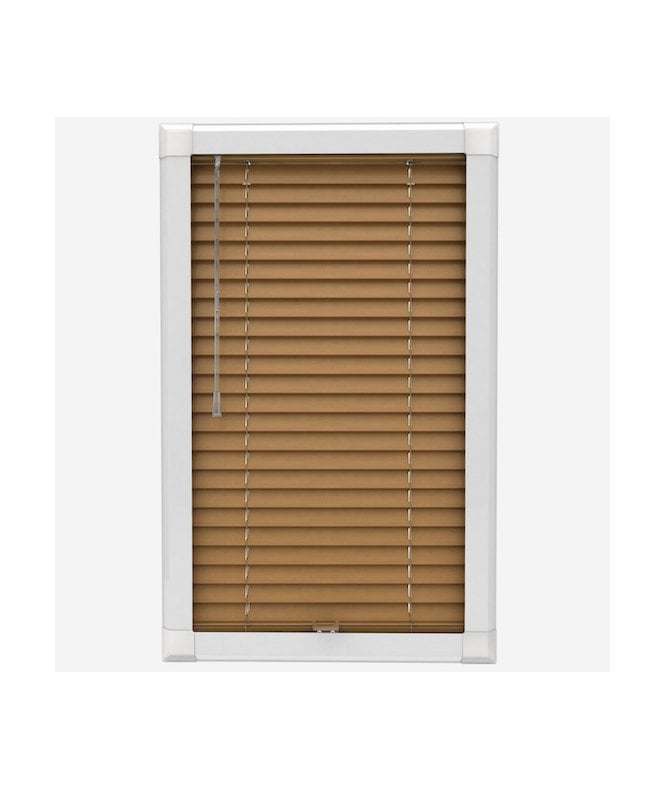 New Edge Blinds Warm Oak Wooden Venetian Perfect Fit Blinds