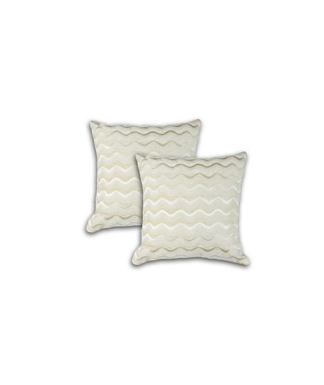 New Edge Blinds Waves Collection Satin Chenille Cushion Cover in Cream