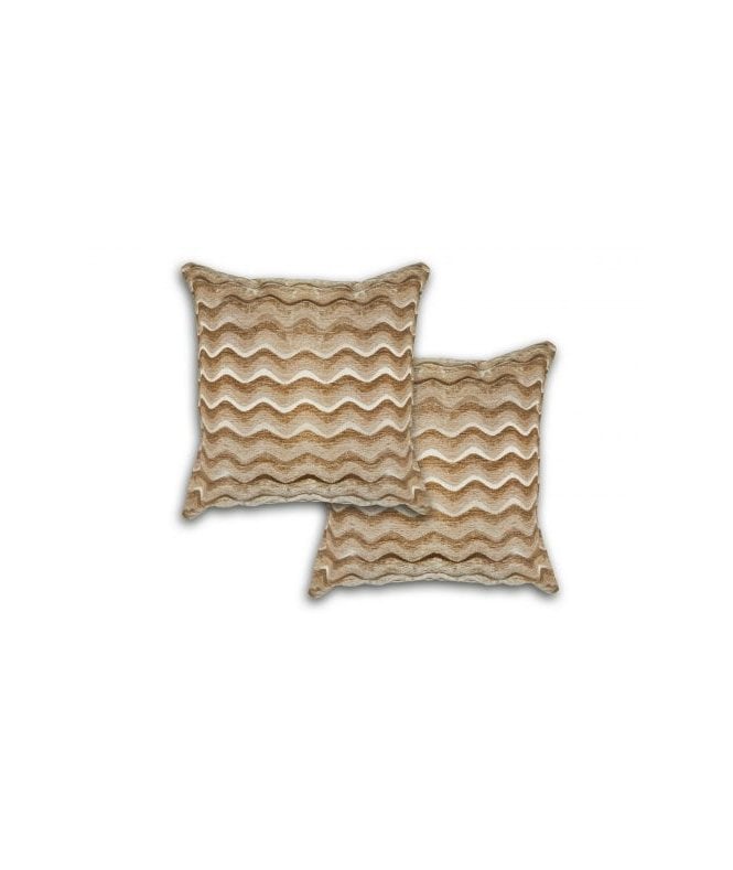 New Edge Blinds Waves Collection Satin Chenille Cushion Cover in Gold