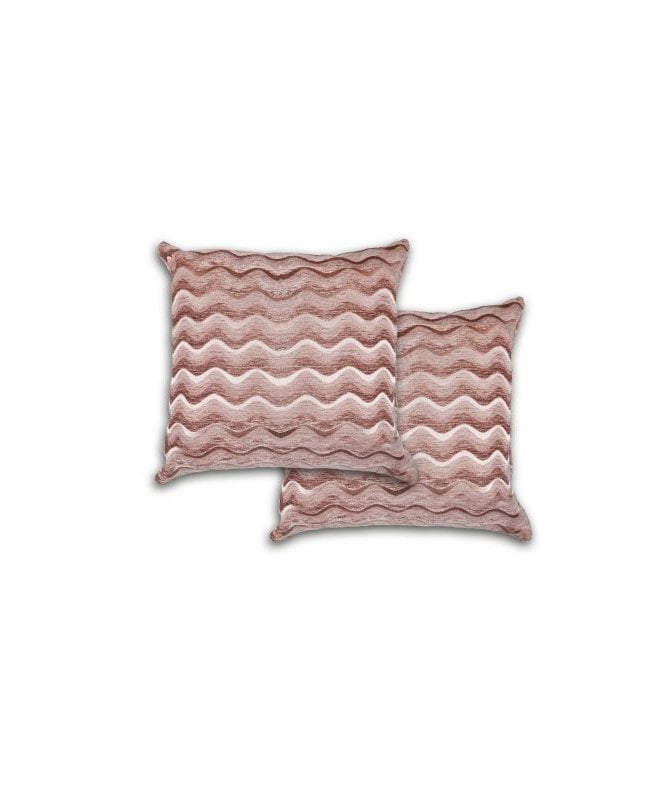 New Edge Blinds Waves Collection Satin Chenille Cushion Cover in Pink