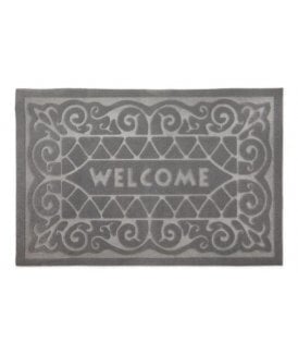 Welcome Collection Easy Care Absorbent Door Mat in Grey