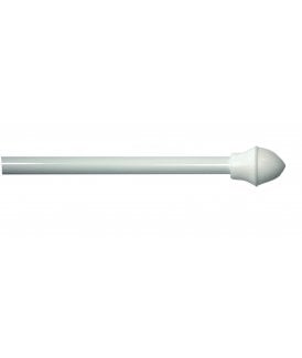 White 13mm Extendable Metal Curtain Cafe Rods