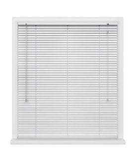 White Aluminium Venetian Blinds 152cm Drop (25mm Slats)