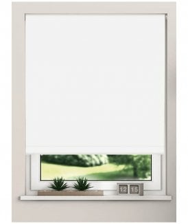 White Blackout Roller Blind (165cm Drop)