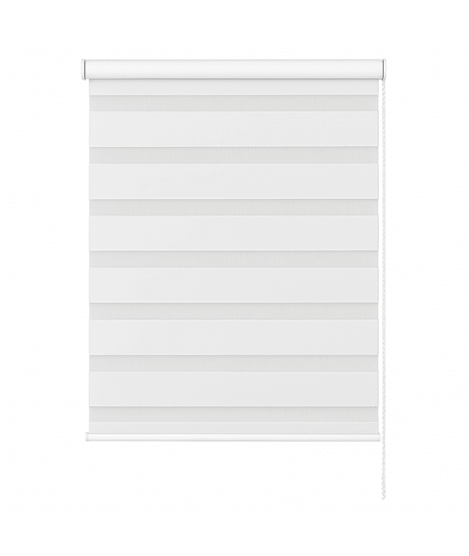 New Edge Blinds White Day & Night Zebra Roller Blind (165cm drop)