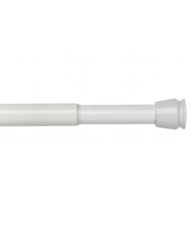 White Extendable Shower Rod 140cm - 260cm (19mm - 22mm)