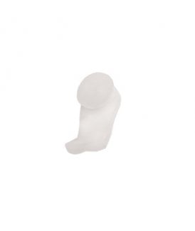White Fineline Curtain Gliders