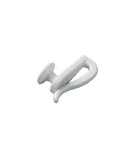 White Hidden Curtain Track Button Gliders