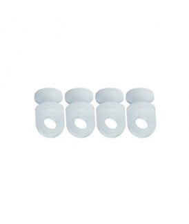 White Hidden Curtain Track Standard Gliders