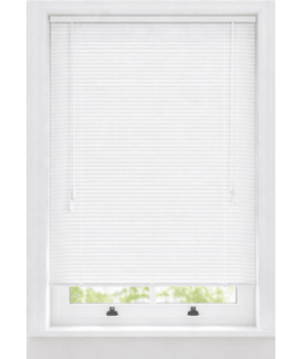 White PVC Venetian Blind 213cm Drop (25mm Slats)