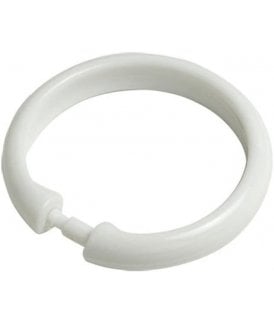 White Shower Rod Rings (Pack Of 10)