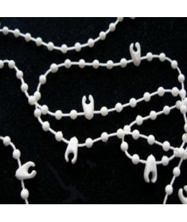 White Vertical Blind Replacement Stabilising Chain for 89mm