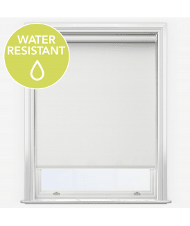 White Water & Moisture Resistant PVC Blackout Roller Blinds Ideal for Bathroom & Kitchen 160cm Length