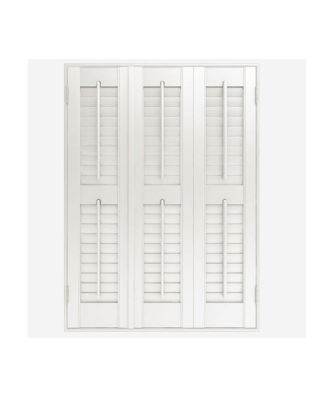 New Edge Blinds Wood Impressions Eggshell White Shutter