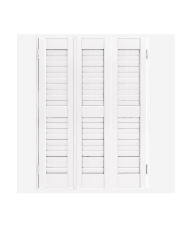 New Edge Blinds Wood Impressions Ice White Shutter