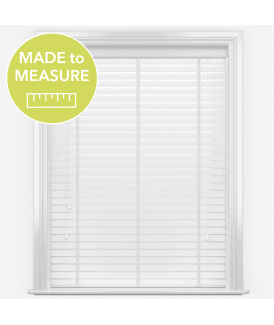 Pure Wood Bright White Venetian Blinds With Tapes