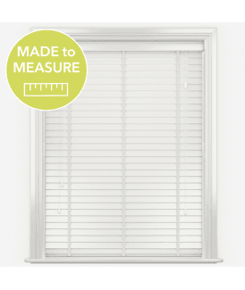 Pure Wood Cloud White Venetian Blinds With Tapes