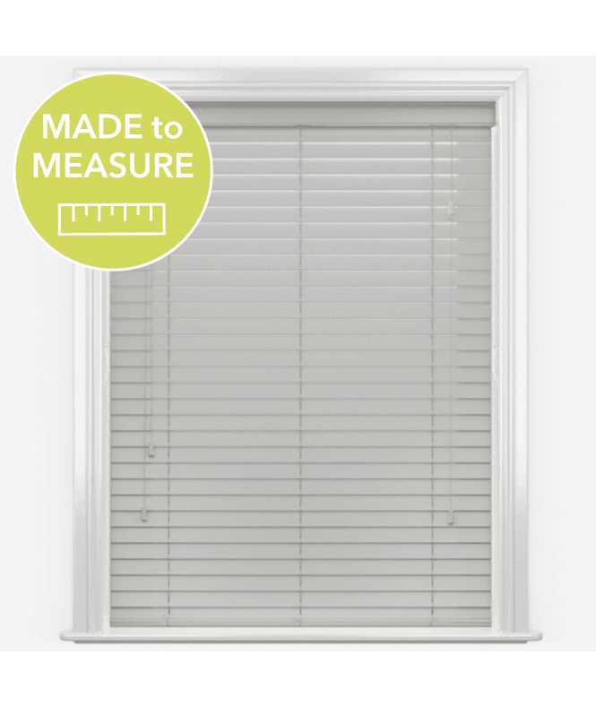 Pure Wood Pebble Grey Venetian Blinds With Strings