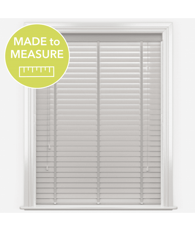 Pure Wood Pebble Grey Venetian Blinds With Tapes