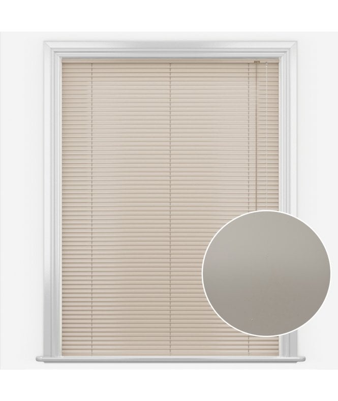 San Francisco Beige White Made to Measure Aluminium Venetian Blinds 25mm Slats