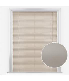 San Francisco Beige White Made to Measure Aluminium Venetian Blinds 25mm Slats