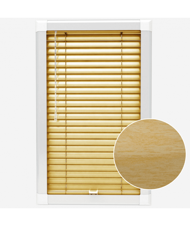 San Francisco Birch Made To Measure Perfect Fit Aluminium Venetian Blinds 25mm Slats