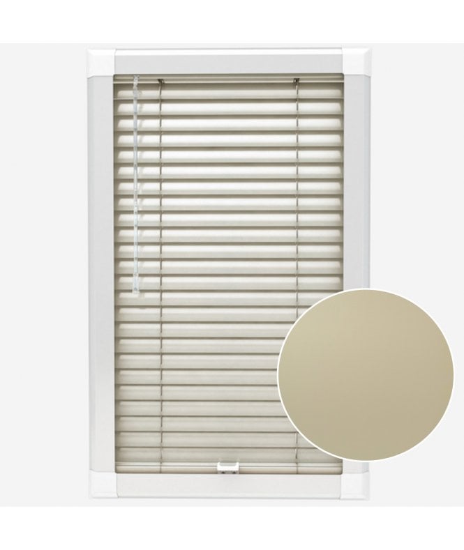 San Francisco Brushed Sand Made To Measure Perfect Fit Aluminium Venetian Blinds 25mm Slats