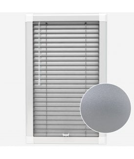 San Francisco Brushed Silver Made To Measure Perfect Fit Aluminium Venetian Blinds 25mm Slats