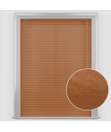 San Francisco Cinnamon Oak Made to Measure Aluminium Venetian Blinds 25mm Slats