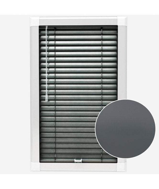 San Francisco Cool Grey Made To Measure Perfect Fit Aluminium Venetian Blinds 25mm Slats