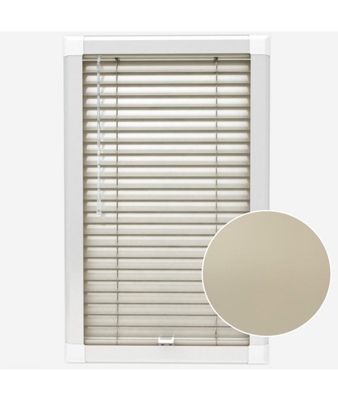 San Francisco Cream Made To Measure Perfect Fit Aluminium Venetian Blinds 25mm Slats
