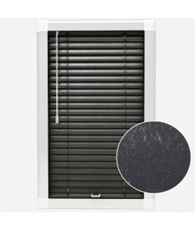 San Francisco Distressed Dark Graphite Made To Measure Perfect Fit Aluminium Venetian Blinds 25mm Slats