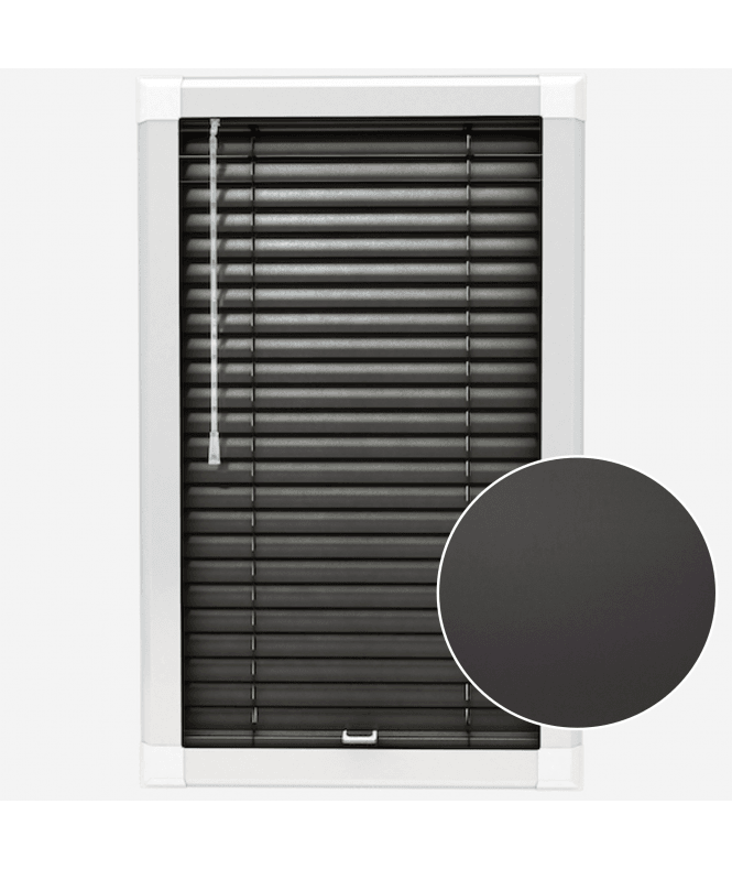 San Francisco Ebon Made To Measure Perfect Fit Aluminium Venetian Blinds 25mm Slats