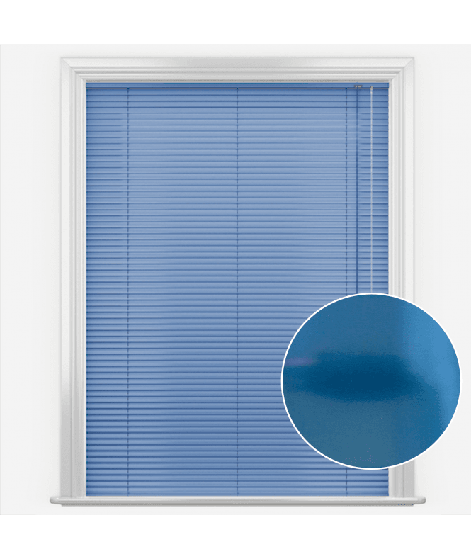 San Francisco Electra Blue Made to Measure Aluminium Venetian Blinds 25mm Slats
