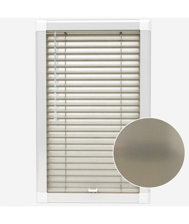San Francisco Electra Gold Made To Measure Perfect Fit Aluminium Venetian Blinds 25mm Slats