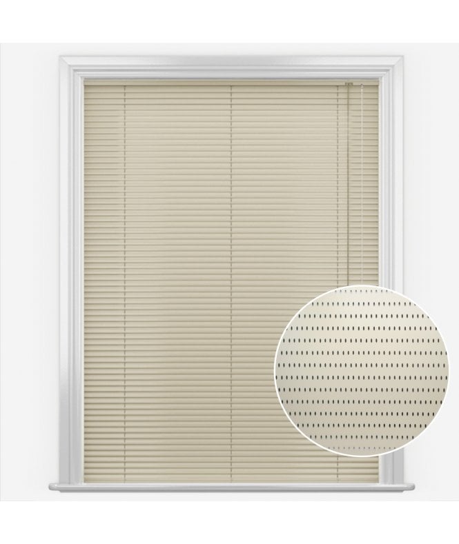 San Francisco Filtered Cream Made to Measure Aluminium Venetian Blinds 25mm Slats